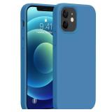 Miracase Compatible with iPhone 12 Case and iPhone 12 Pro Case, Liquid Silicone Gel Rubber Full Body Protection Shockproof Drop Protection Phone Case for iPhone 12/12 Pro 6.1 inch, Capri Blue - Retail