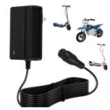 24V Charger for Electric Scooter Razor MX350 Electric Scooter Dirt Bike E100 E175 E200 E200S E300 E300S E500 Pocket Mod, Sports Mod and Dirt Quad - Retail: $13
