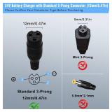 24V Charger for Electric Scooter Razor MX350 Electric Scooter Dirt Bike E100 E175 E200 E200S E300 E300S E500 Pocket Mod, Sports Mod and Dirt Quad - Retail: $13