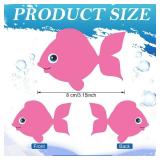 Eaasty 200 Pieces Fish Paper Cutouts for Bulletin Board Decorations Colorful Fish Shape Accents for Wall Decor Party Supply DIY Craft Projects(3.15 Inch) - Retail: $9