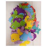 Eaasty 200 Pieces Fish Paper Cutouts for Bulletin Board Decorations Colorful Fish Shape Accents for Wall Decor Party Supply DIY Craft Projects(3.15 Inch) - Retail: $9