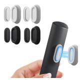 Nearockle 4 Pack Magnetic Remote Control Holder Wall Mount, Upgraded No Drill Self-Adhesive Organizer TV Remote Holder for Bed, Fan, RV Accessories (Black & White) - Retail: $9