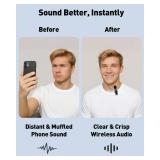 USB C Lavalier Microphone Wireless Mini Mic for Type-C Android Phone/Tablet/PC Video Recording Clip-on Mics with Rotatable Clip&Denoise Recording, Ideal for Vlog Tiktok Youtube Podcast Content Creator