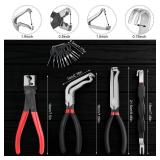 4-Piece Electrical Disconnect Pliers Kit for Cars, Professional Universal Automotive Electrical Plug Connector Removal Tool, Hose Clamp Pliers & Connector Separator for Car Wiring Harness Repair - Ret