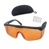 mozeeda UV Light Safety Glasses Protection,UVC 400 Blue Light Blocking Protective Glasses Goggles,Ansi Z87 Adjustable Temples Eyewear, Shaded Shatterproof Scratch Resistant Safe Sunglasses with Case -