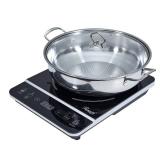 Rosewill Induction Cooker 1800 Watt, Induction Cooktop, Electric Burner with Stainless Steel Pot 10" 3.5 QT 18-8, RHAI-13001 - Retail: $60