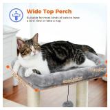PEQULTI Cat Tree Tower for Indoor Cats with Private Cozy Cat Condo, Natural Sisal Scratching Posts and Plush Pom-pom for Small Cats - Retail: $28