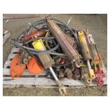 Pallet of HYD Cylinders & Axle Weights