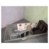 Tote w/jewelry box, light, CD player, small stereo