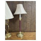 2 lamps, box of household decor & toaster oven