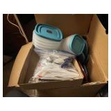 5 boxes plastic kitchen ware