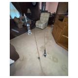 2 vintage fishing poles & reels