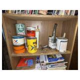 Vintage oil cans & spouts on shelf only