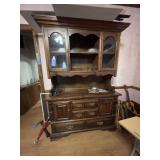 2 pc. pine cabinet hutch