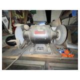 Bench grinder & cabinet under it