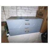 2 drawer blue cabinet