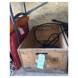 Wood crate & contents