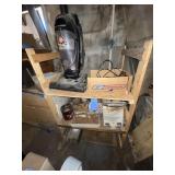 Wood stand & contents