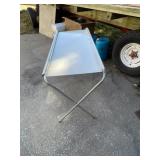 White folding table