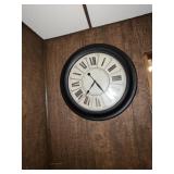 Wall clock & 2 pole lights