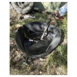 Rubber oil bucket & hammer