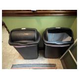 2 garbage cans