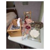 CDs, books, bears, mirror & household decor