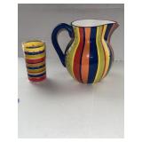 2 flats - 3 sets glasses & pitcher