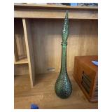 Vintage green genie bottle