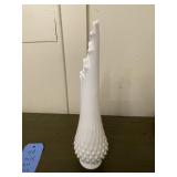 1 milk glass swing vase