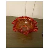 Amberina bowl & paperweight