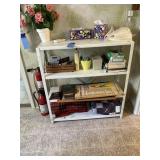 4 shelf white metal shelving