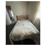 Queen size bed & bedding