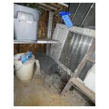 Partial roll wire, used potting soil