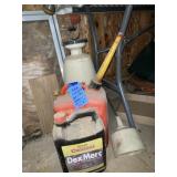 Sprayer, gas can, transmission fluid