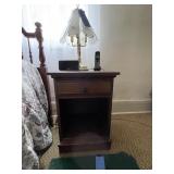 Small nightstand & contents on stand