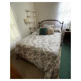 Queen bed & bedding