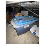 Stacks of totes - not all have lids