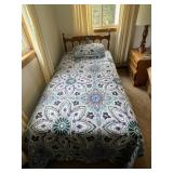 Twin bed & bedding