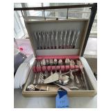 Sliverware set in wood box