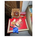 Box of presidents & 2 boxes vintage toys, more