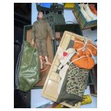 Vintage GI Joe case w/doll, more