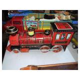 Vintage metal train engine car