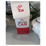 Tea pitchers & can opener