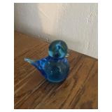 Blue glass bird