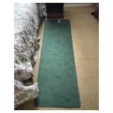 Green rug runner