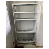 White 5 shelf metal shelving unit