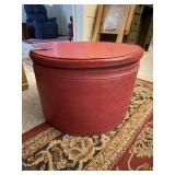 Red ottoman