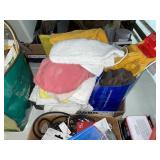 3 flats shop towels, right bulbs, gloves