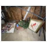 Wreath, pictures, extension cord